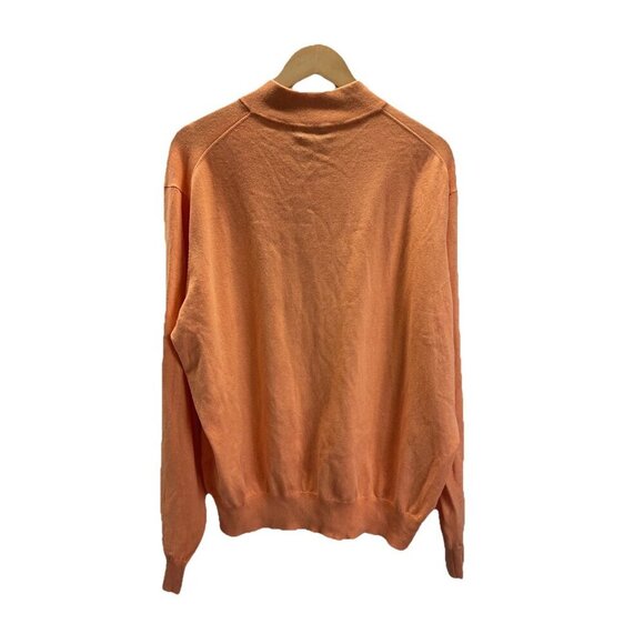NWOT  New Peter Millar 1/4 Zip Pullover Sweater Cashmere silk  Orange Size 2XL - Picture 2 of 8